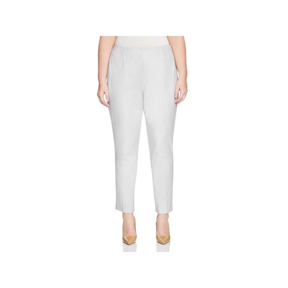 NIC+ZOE Womens Gray Side Zip Ankle Elastic Waist High Waist Pants Plus 20W